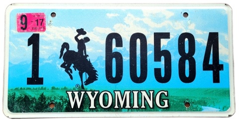 Wyoming 2017 - tablica z USA