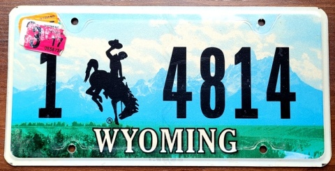 Wyoming 2017 - tablica z USA