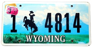 Wyoming 2017 - tablica z USA