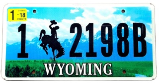 Wyoming 2018 - tablica z USA