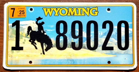 Wyoming 2025 - tablica z USA