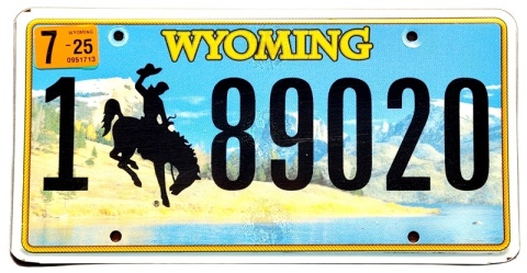 Wyoming 2025 - tablica z USA