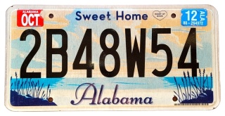 Sweet Home Alabama 2012 - tablica z USA