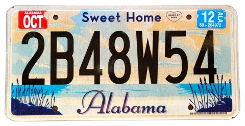 Sweet Home Alabama 2012 - tablica z USA