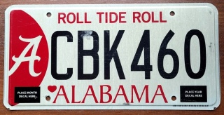 Alabama - tablica z USA