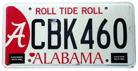 Alabama - tablica z USA