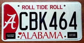 Alabama - tablica z USA