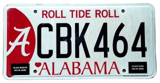 Alabama - tablica z USA