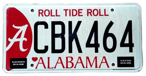 Alabama - tablica z USA