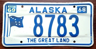 Alaska 1968/69 - tablica z USA