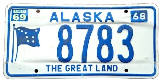 Alaska 1968/69 - tablica z USA