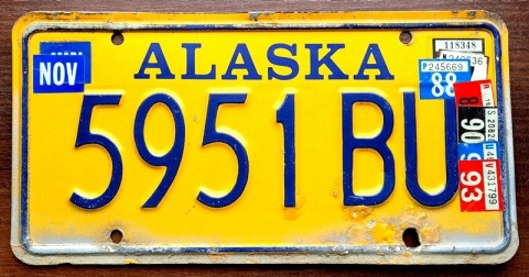 Alaska 1988/93 - tablica z USA