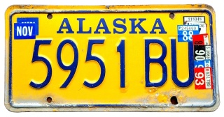 Alaska 1988/93 - tablica z USA