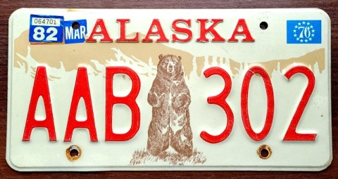 Alaska 1976/82 - tablica z USA