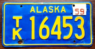Alaska 1959 - tablica z USA