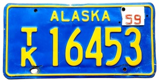 Alaska 1959 - tablica z USA