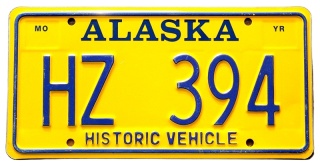 Alaska - Historic Vehicle - tablica z USA