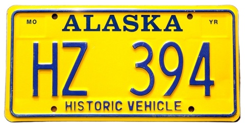 Alaska - Historic Vehicle - tablica z USA