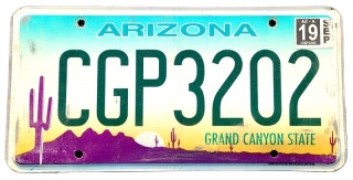 Arizona 2019 - tablica z USA