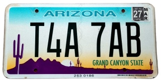 Arizona sticker od 2027 - tablica z USA