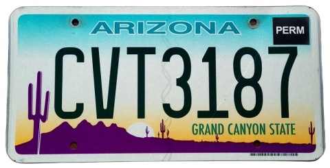Arizona - tablica z USA