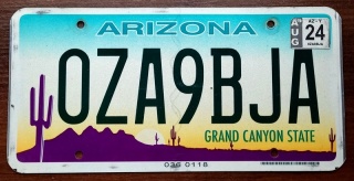 Arizona 2024 - tablica z USA