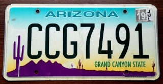 Arizona 2019 - tablica z USA