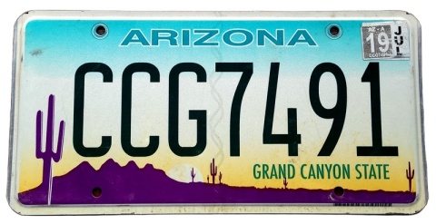 Arizona 2019 - tablica z USA