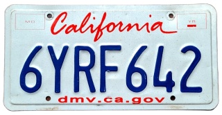 California - tablica z USA