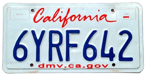 California - tablica z USA