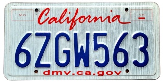 California - tablica z USA