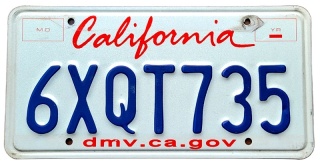California - tablica z USA