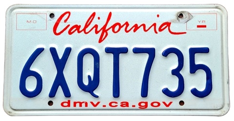 California - tablica z USA