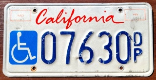 California - tablica z USA