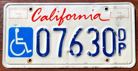 California - tablica z USA