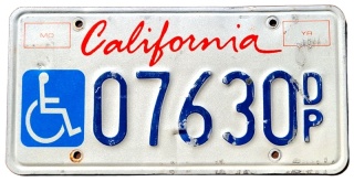 California - tablica z USA
