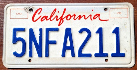 California - tablica z USA