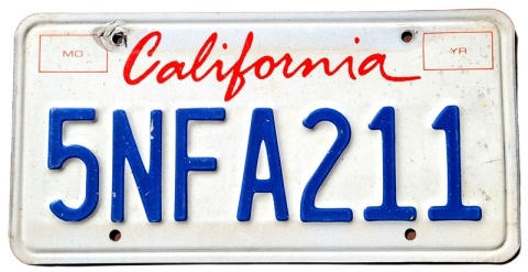 California - tablica z USA