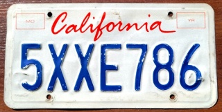 California - tablica z USA