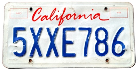 California - tablica z USA
