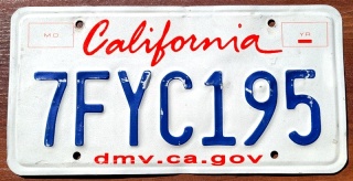 California - tablica z USA