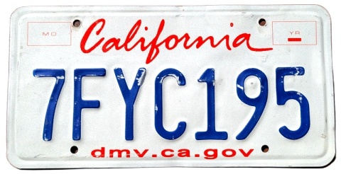 California - tablica z USA