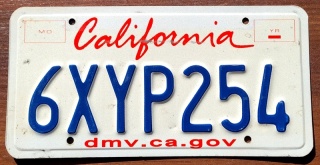 California - tablica z USA
