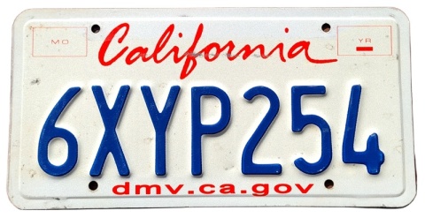 California - tablica z USA