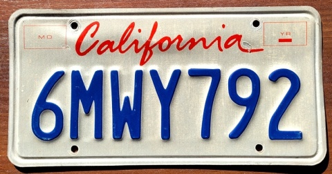 California - tablica z USA