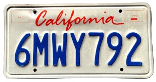 California - tablica z USA
