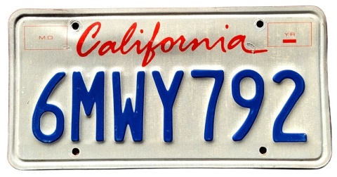 California - tablica z USA