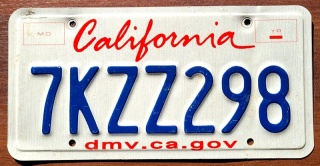 California - tablica z USA