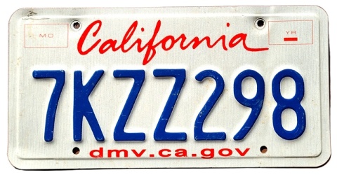 California - tablica z USA