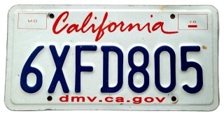 California - tablica z USA